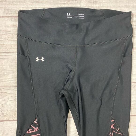 Under Armour women L heatgear pull on compression, capri leggings black - Picture 3 of 8